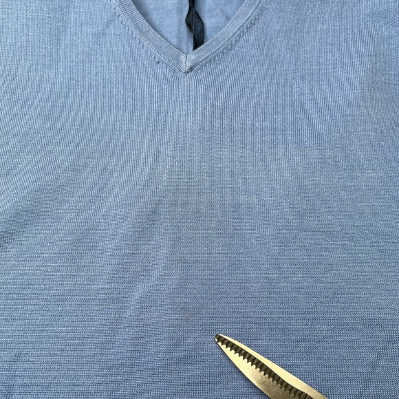 Tori Richard Honolulu Silk Blend Short Sleeve V-Neck Sweater NWT M - Picture 9 of 9